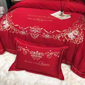 Ensembles <span class=keywords><strong>de</strong></span> literie 4 Pièces Couette En <span class=keywords><strong>Soie</strong></span> Ensemble <span class=keywords><strong>De</strong></span> Draps En Coton Couette Couvre Hôtel Ensemble <span class=keywords><strong>De</strong></span> Literie <span class=keywords><strong>De</strong></span> Mariage - Product Image 4