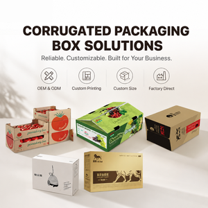 Boîte en carton ondulé écologique, minimaliste, rigide, avec impression de logo personnalisée FX, pour fruits et légumes, vente au détail - Product Image 3