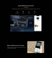 Caméra embarquée double enregistrement DDPAI Z60, résolution frontale 4K + résolution arrière 1080P, GPS, vision nocturne IA, contrôle Wi-Fi local