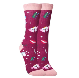 Calzini da donna a tema graziosi e comodi per l'igiene dentale traspiranti a maglia con Design a denti per l'uso quotidiano per l'inverno - Product Image 2