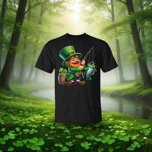 Camiseta de Pesca con Diseño de Trébol Irlandés para el Día de San Patricio, Camiseta Promocional para Hombre - Product Image 3