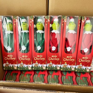 Pendentifs de Noël en <span class=keywords><strong>peluche</strong></span> Grinches à longues jambes rouges et vertes, figurines elfes pour décorations de Noël sur étagère, jouets en <span class=keywords><strong>peluche</strong></span>, en stock - Product Image 4
