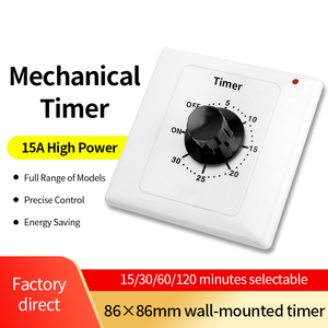 Temporizador Mecánico de Cuenta Regresiva CXZTCL CX-86-2 15min/30min/60min/120min 220V 15A 50-60Hz Montaje en Pared con Tornillo CX-86-2 Alta Conductividad - Product Image 4