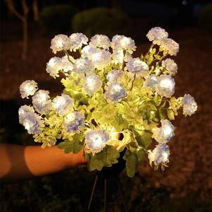 Simulation solaire d'hortensia fleur LED prise de terre lumières IP65 évalué extérieur Patio vacances luminaires décoratifs pour chemin pelouse - Product Image 2