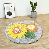 Mini tapis de style nordique, tissé à la machine, petit tapis de sol au design simple, en fibres douces, pour la décoration de petites pièces