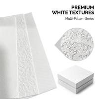Papier d'art texturé blanc pour emballage cadeau de luxe, papier spécial en pâte de bois, manchons recyclés et présentation pour boutiques de détail