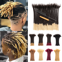 Estensioni Dreadlock all'Uncinetto in Capelli Umani Remy 100% di Lusso, Afro Kinky Locs 1B 27 30 613 Borgogna Multicolore