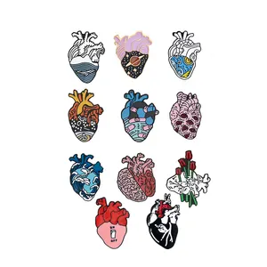 Nieuwe Collectie Diverse Combinaties Schimmige Hart Pin Badge Zacht Email Revers Spelden Hartvormige Broche Pin