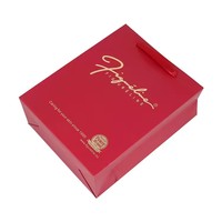 Sacs cadeaux en papier de luxe vert de qualité supérieure avec poignée en ruban et logo imprimé à chaud argenté