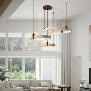<span class=keywords><strong>Lampadario</strong></span> a Sospensione LED a Spettro Completo in Stile Zen Retrò Cinese, Pietra Gialla, per Sala Duplex, Protezione Occhi, Stile Retrò - Product Image 2