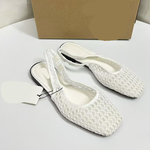 Sandales d'été plates à bout rond tressées avec bride et style ajouré pour femme - Product Image 4