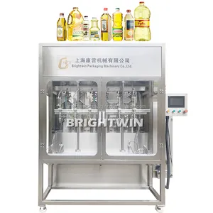 Brightwin factory olive oil cooking oil PET bottles filling machine capping machine labeling machine 500ml to 5L adjustable