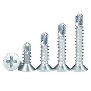 High Quality DIN 7504 P SDS CSK #6#8 4.2 4.8 Steel <b>Flat</b> Head Self Drilling <b>Screw</b> with Zinc Finish - Product Image 6