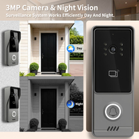 Sonnette vidéo WiFi Tuya 2 fils, système de visiophone intelligent avec écran tactile, caméra couleur 1080P 7 pouces, interphone duplex, déverrouillage à distance via application
