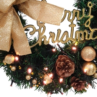 Guirlandes diagonales de Noël en rotin artificiel de 40 cm pour la vente en gros, décorations pour portes, fenêtres, maisons et lieux de fête