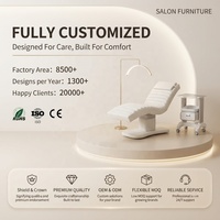 Table de massage électrique professionnelle réglable en mousse à mémoire de forme chauffante pour soins du visage et spa