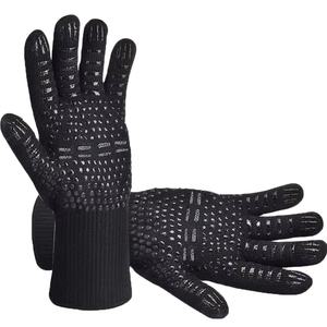 Printed <b>Silicone</b> Gel Heat Resistant and Fireproof Non-Slip BBQ <b>Oven</b> Safety <b>Gloves</b> - Product Image 5