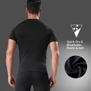 Camiseta Ligera <span class=keywords><strong>de</strong></span> Verano para Hombre, Cuello Redondo, Seda <span class=keywords><strong>de</strong></span> Leche, Deportiva, Ajustada, Manga Corta, Secado Rápido - Product Image 2