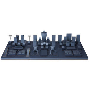 ชุดจัดแสดงเครื่องประดับแบบตั้งโต๊ะสำหรับโชว์สร้อยคอและแหวน ทำจากผ้าไมโครไฟเบอร์หนังกลับ ขายส่ง - Product Image 1