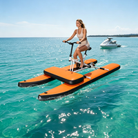 Vélo aquatique gonflable portable pour une personne, série WB, pontons en PVC pour parc aquatique, complexe hôtelier, sports de plein air, personnalisable