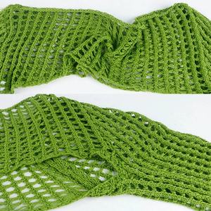 Vente en gros de hauts courts pour femmes, personnalisés, de haute qualité, sexy, dos nu, ajourés, style boléro, à manches longues, en tricot et crochet, coupe smock - Product Image 4