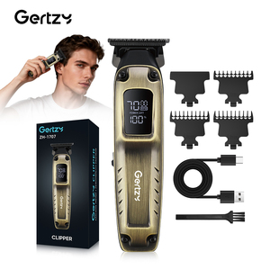 Электрический перезаряжаемый триммер для бороды из нержавеющей стали с английским дисплеем для использования в отелях, на улице, дома и в автодомах - Product Image 1