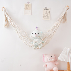Hamac de rangement pour jouets en <span class=keywords><strong>macramé</strong></span> tissé à la main style nordique, organisateur mural en dentelle bohème pour chambre d'enfant - Product Image 4
