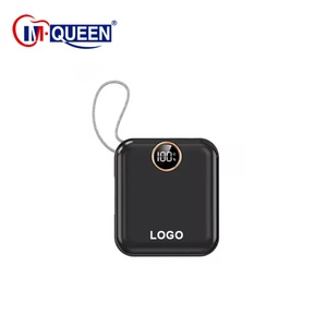 Custom Logo Digital Display PD 22.5W Power Bank 10000mah With Built in <b>Cable</b> Small Portable Fast <b>Charging</b> Powerbank for Phone - Product Image 1