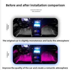 Application mobile <span class=keywords><strong>de</strong></span> lumière ambiante <span class=keywords><strong>de</strong></span> voiture à commande vocale Full Ground Star à sept couleurs avec télécommande, pas besoin <span class=keywords><strong>de</strong></span> modifier les éclairages au sol. - Product Image 3
