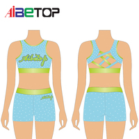 Personnalisé Sport Cheer Jeune Fille Crop Top et Shorts Ensembles de Haute Qualité Bas quantité minimale de commande Nouvelle Marque Pratique Porter