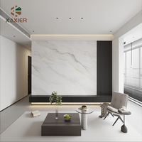 Foshan 1220*2440 Panneau de marbre en PVC Décoration intérieure Feuille de plastique laminé Panneau mural en PVC Panneau mural 3d très brillant