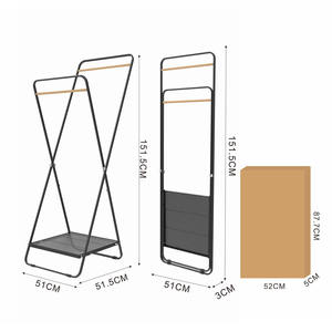 Freestanding Indoor Storage & Organization <b>Stands</b> Black Metal Garment <b>Rack</b> Foldable Clothing <b>Racks</b> Hanger Clothes <b>Coat</b> <b>Stand</b> - Product Image 6