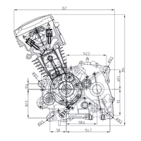 Ensemble de moteur de moto CQJB Moteur de moto 125cc 150cc