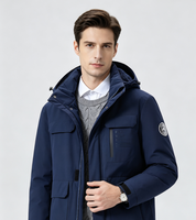 Veste de terrain marine, parka imperméable à capuche avec poches à rabat, fermeture à pression, manteau de travail utilitaire pour hommes et femmes