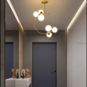 Lampadario a LED a Base di latte bianco fagiolo luce Bar <span class=keywords><strong>per</strong></span> balcone camera da letto in ferro E26 semplice lampada di medie dimensioni - Product Image 2