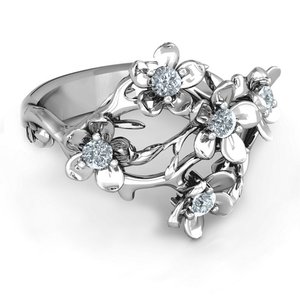 Anello Floreale Vintage per Donne, Gioiello da Dito Semplice ed Elegante, Regalo per Uso Quotidiano, Feste e Appuntamenti - Product Image 2