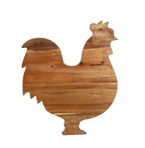 Planche à découper en bois en forme de poulet, blocs à découper de cuisine au design personnalisé