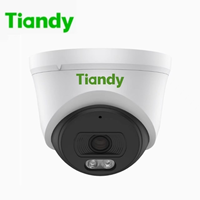 Caméra CCTV IP HD POE avec vision nocturne couleur 4MP et audio Tiandy