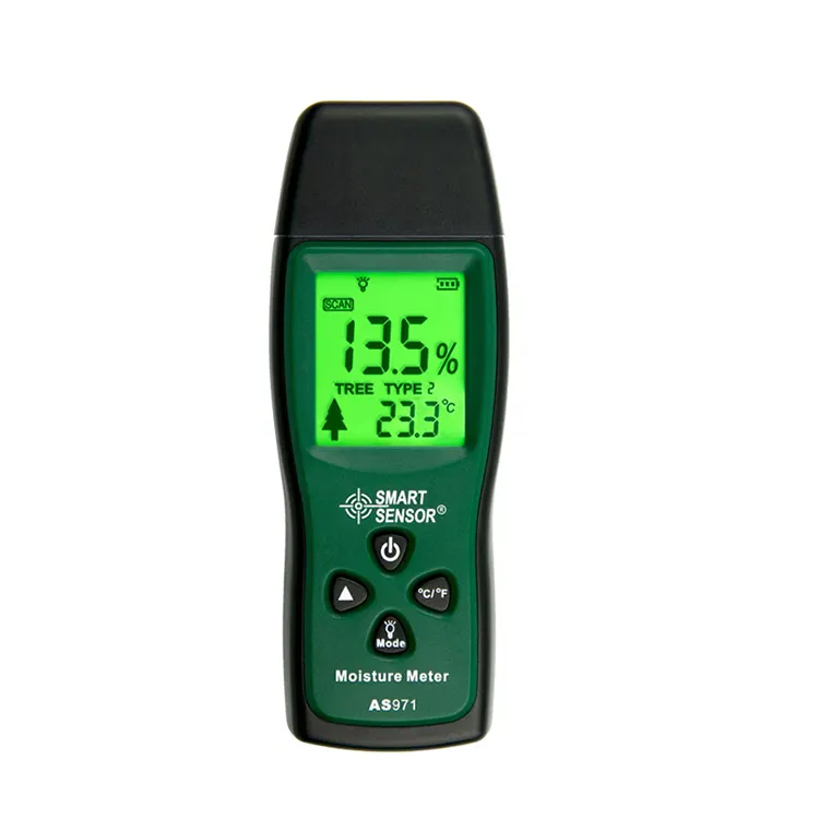 Cảm Biến Thông Minh AS971 Mini Gỗ Độ Ẩm Kỹ Thuật Số Độ Ẩm Gỗ Meter