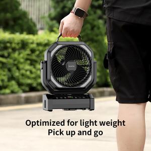 Ventilador Portátil Plegable Socool de Cuatro Velocidades, 20000mAh, Recargable, para Camping, con Control Remoto, LED, de Escritorio, con Batería, de Plástico - Product Image 5