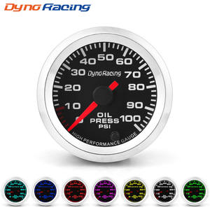 Tachymètre de voiture modifié 2'' 52mm, jauge hydraulique avec rétroéclairage sept couleurs, type pointeur 12V, jauge de suralimentation 0~100PSI - Product Image 4