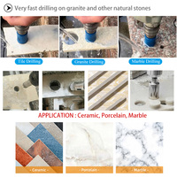 Scie cloche diamantée pour le perçage de carreaux de porcelaine, céramique, granit, marbre, verre, clé à douille plate, outils Johnson Work