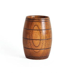 Cốc Bia Hình Thùng Gỗ Ngày Chua Cốc Uống Nước Bằng Gỗ Đặc Tự Nhiên Cổ Điển Cốc Trà Thủ Công 220-350Ml - Product Image 1