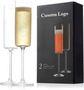 Verres à vin en cristal avec Logo personnalisé soufflé à la main, verres à <span class=keywords><strong>Champagne</strong></span> pour Restaurant hôtel - Product Image 3