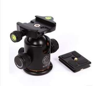 Q03 New <span class=keywords><strong>Mini</strong></span> 360 Angle Panoramic Rotation 1/4 "3/8" Tripod Ball Head Tripe Ball Head para cámara <span class=keywords><strong>DV</strong></span> DSLR con placa de liberación rápida - Product Image 2