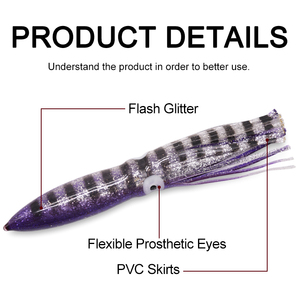สีใหม่6in กระโปรงปลาหมึก16ซม. Trolling Trolling skirt สำหรับ Trolling Trolling Lure Trolling Lure tuna Marlin <span class=keywords><strong>Mahi</strong></span> - Product Image 2