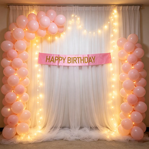 Universal Sizing Pink Happy Birthday Sash With Gold Letters Elegant Party Decoration 12 Pcs Bag - Product Image 4