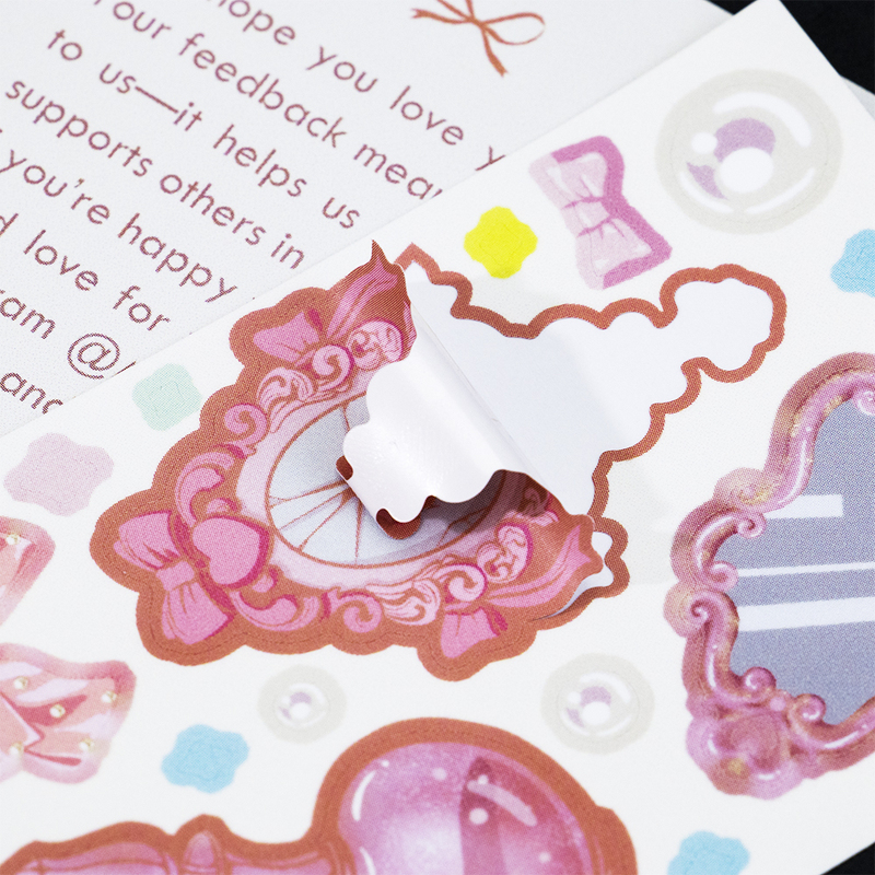 Custom Red Printing Waterproof Adhesive Stickers