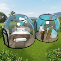 Dôme en polycarbonate pour hôtel, nouvelle conception, vente chaude, tente modulaire préfabriquée, maison dôme bulle en PC cristallin