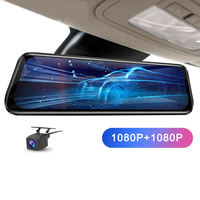 Dash Cam 1080P Mirror 2020 Nuevo 10 "Full HD Touch Streaming Dual Lens Rearview Night Vision para coche Dvr Camera Factory Dashcam
